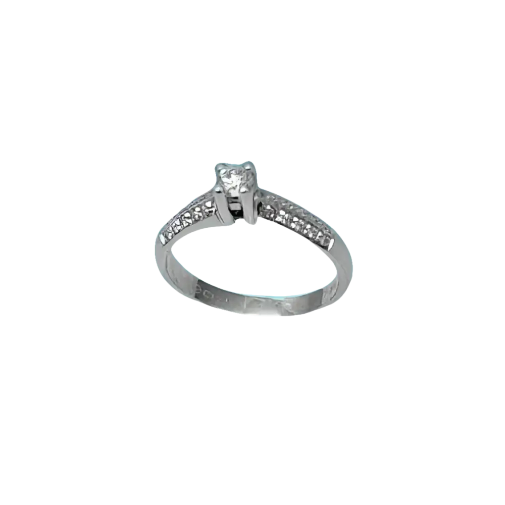 Anello da fidanzamento in oro e diamanti UNOAERRE con anello di diamante argento
