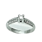 Anello da fidanzamento in oro e diamanti UNOAERRE con diamante argento brillante