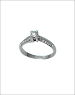 Anello da fidanzamento in oro e diamanti UNOAERRE con anello di diamante argento