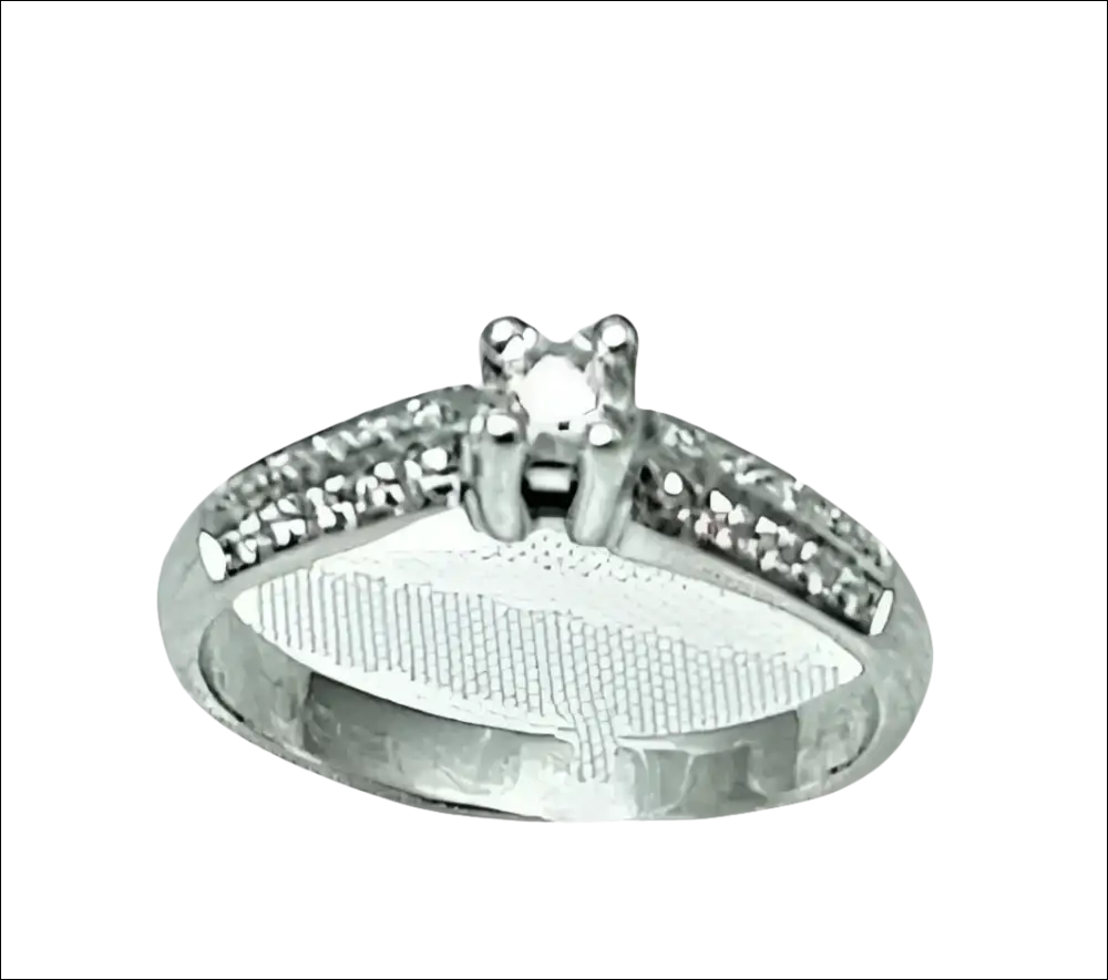 Anello da fidanzamento in oro e diamanti UNOAERRE con diamante argento brillante