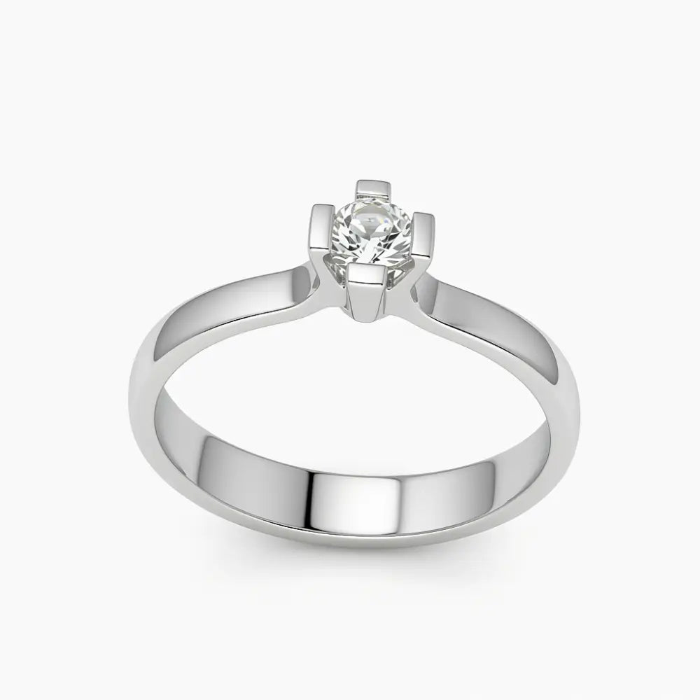 Anello da Fidanzamento Oro Bianco 750/1000 e Diamante ct 0.28 UNOAERRE|bonini-gioielli