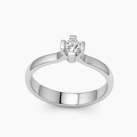 Anello da Fidanzamento Oro Bianco 750/1000 e Diamante ct 0.28 UNOAERRE|bonini-gioielli