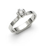 Anello da Fidanzamento Oro Bianco 750/1000 e Diamante ct 0.28 UNOAERRE|bonini-gioielli