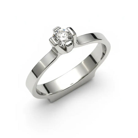 Anello da Fidanzamento Oro Bianco 750/1000 e Diamante ct 0.28 UNOAERRE|bonini-gioielli