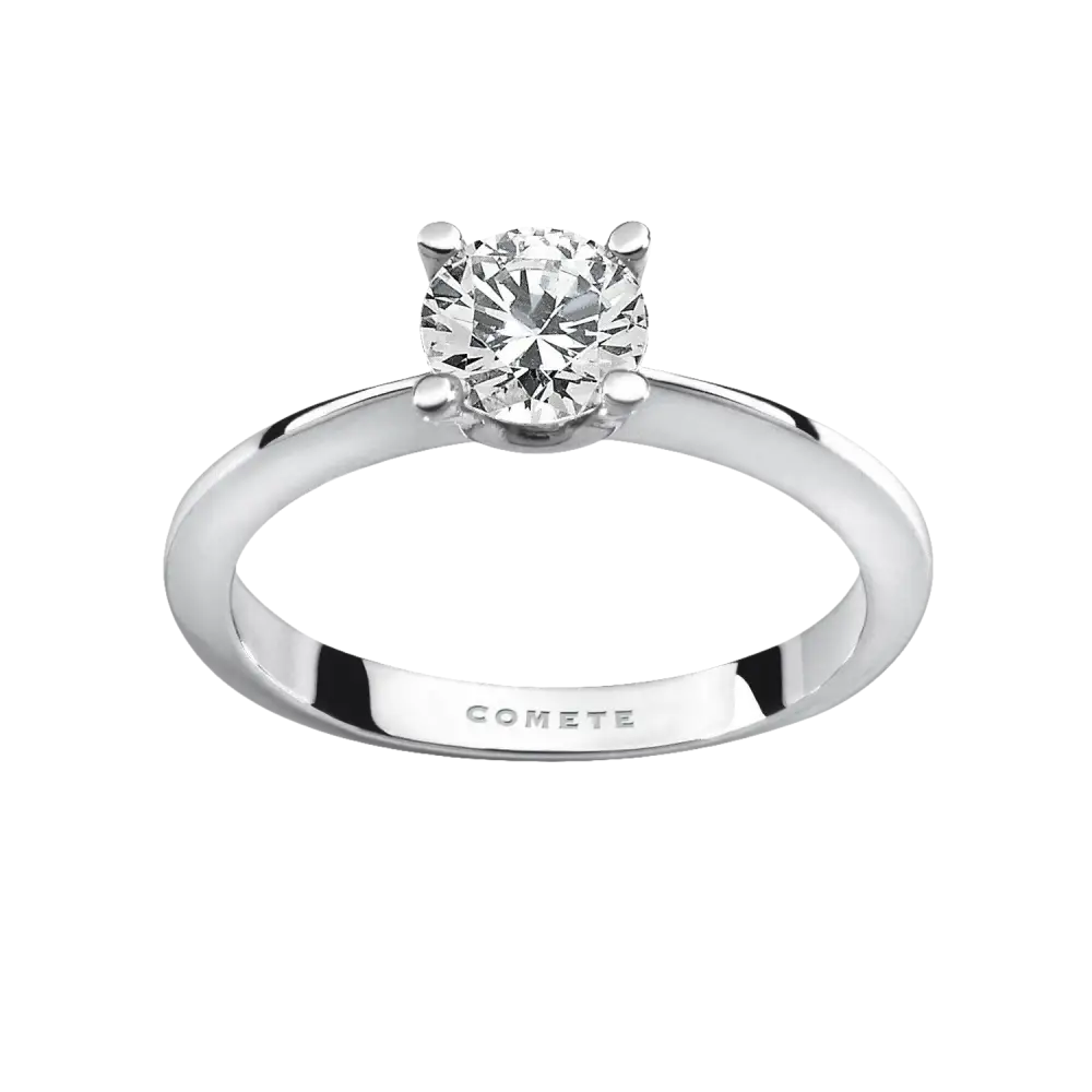 Anello di Fidanzamento Diamante COMETE ANB 2049 con brillante taglio in oro bianco