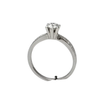 Anello di fidanzamento diamante ct 0,51+ct 0,11 Salvini con anello in argento e diamante
