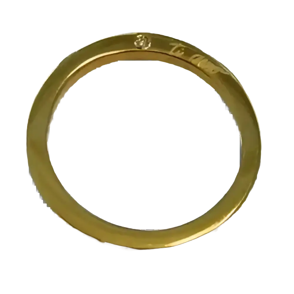 Anello Fedina Oro Giallo Cartier Love con Diamante e Incisione Ti Amo