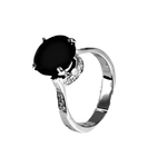 Anello in argento con onice nero e diamanti Crown di Salvini per donna