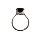 Anello onice nero con diamanti di Salvini, elegante anello in argento