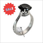 Anello di Salvini in argento con onice nero e diamanti per donna