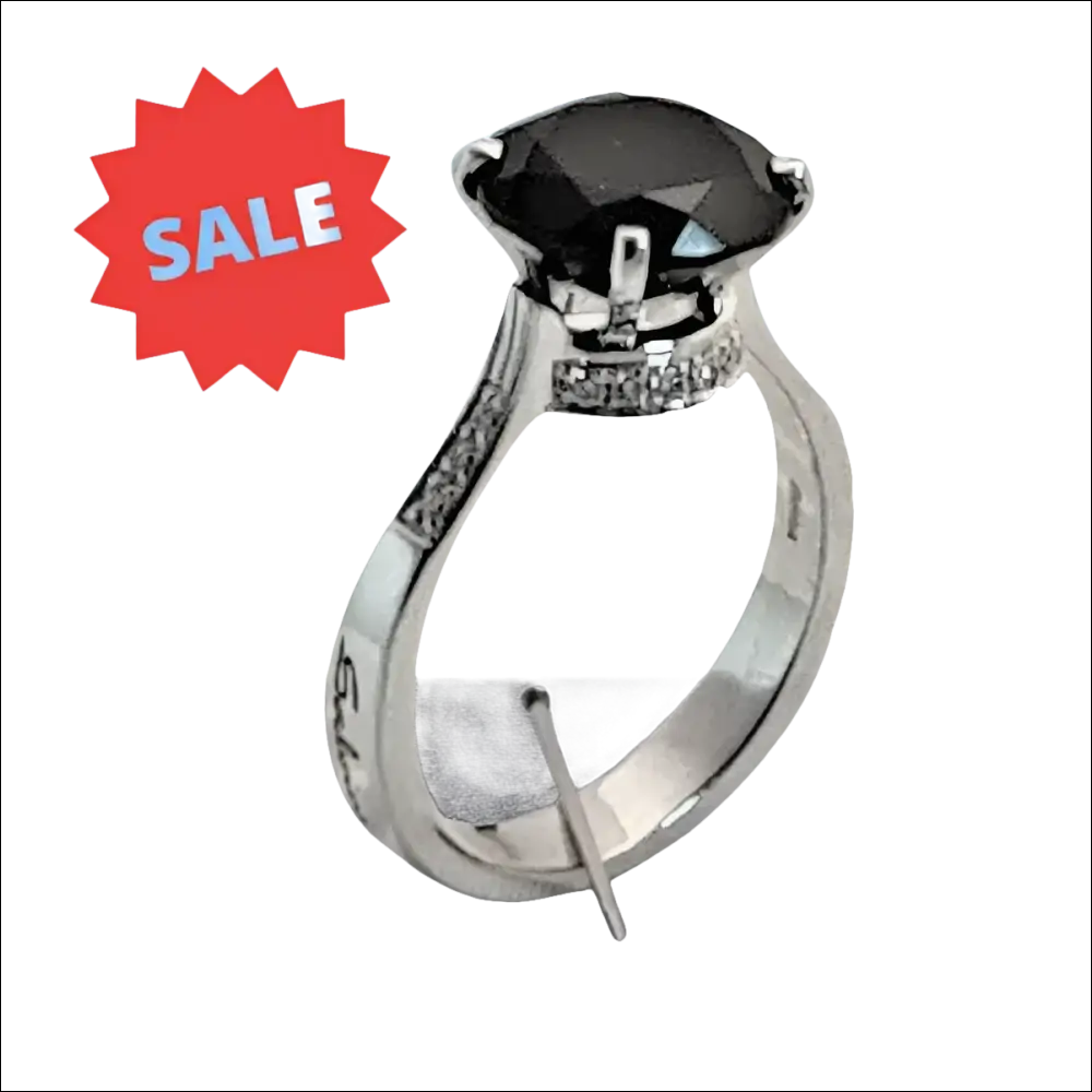 Anello di Salvini in argento con onice nero e diamanti per donna
