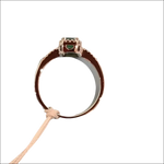Anello Smeraldo e diamanti COMETE ANB 1896 con pietra verde e finitura oro rosa