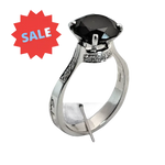 Anello di Salvini in argento con onice nero e diamanti per donna