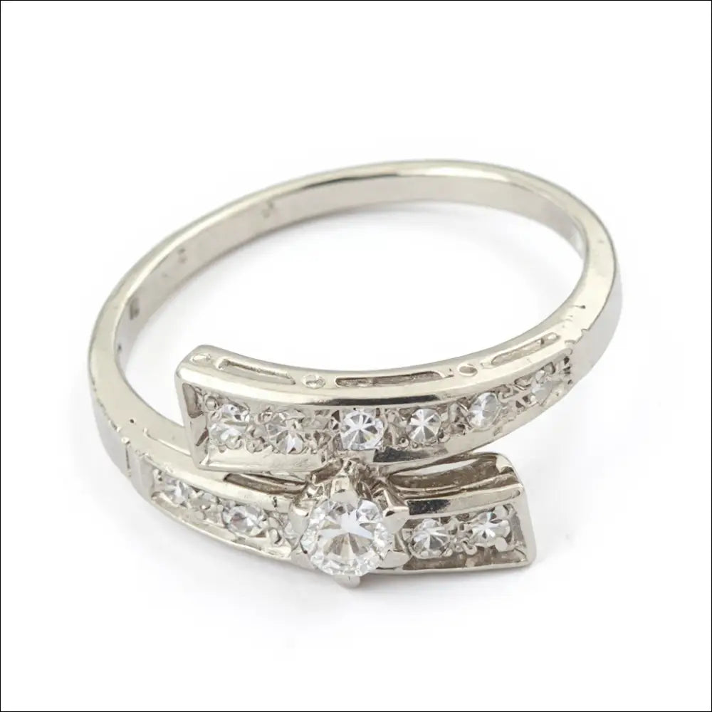 Anello Oro Bianco 750/1000 e Diamanti|bonini-gioielli