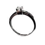 anello oro bianco con diamante solitario ct 0,18 H di Bliss|bonini-gioielli