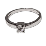 anello oro bianco con diamante solitario ct 0,18 H di Bliss|bonini-gioielli