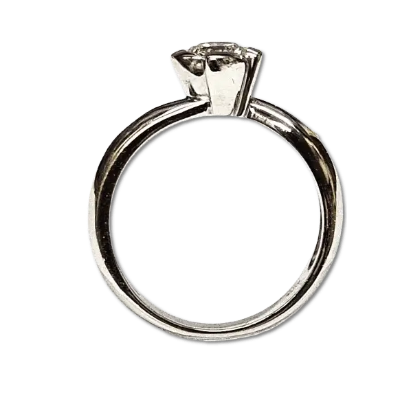 Anello oro bianco con diamante solitario ct 0,55|bonini-gioielli