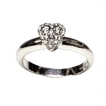 Anello oro bianco cuore diamanti ct 0,29 di Salvini - Gioielleria Bonini