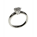 Anello oro bianco cuore diamanti ct 0,29 di Salvini - Gioielleria Bonini