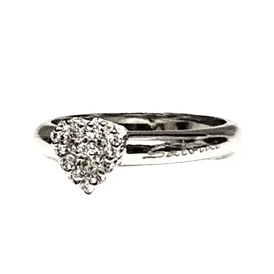 Anello oro bianco cuore diamanti ct 0,29 di Salvini - Gioielleria Bonini