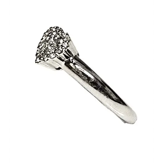 Anello oro bianco cuore diamanti ct 0,29 di Salvini - Gioielleria Bonini