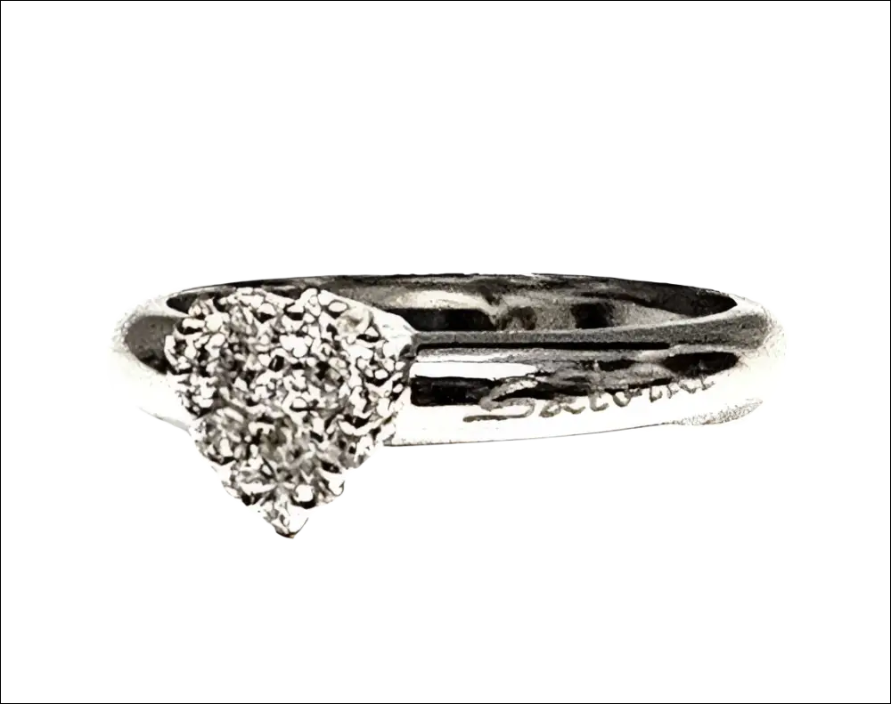 Anello Salvini Oro Bianco Cuore con Diamanti scintillanti