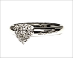 Anello Salvini Oro Bianco Cuore con Diamanti scintillanti