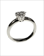 Anello Salvini oro bianco cuore con diamanti scintillanti