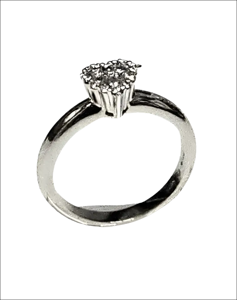Anello Salvini oro bianco cuore con diamanti scintillanti