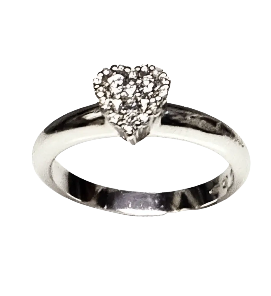 Anello Salvini oro bianco cuore diamanti, elegante cluster sparkling