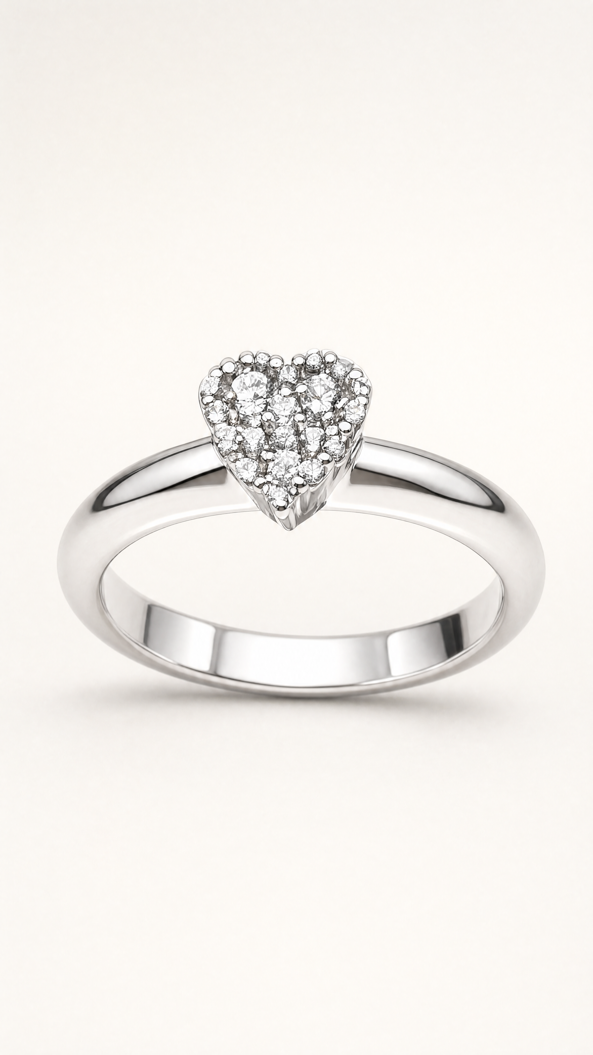 Anello Oro Bianco 750/1000 Cuore Diamanti Salvini |bonini-gioielli