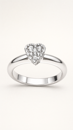 Anello Oro Bianco 750/1000 Cuore Diamanti Salvini |bonini-gioielli