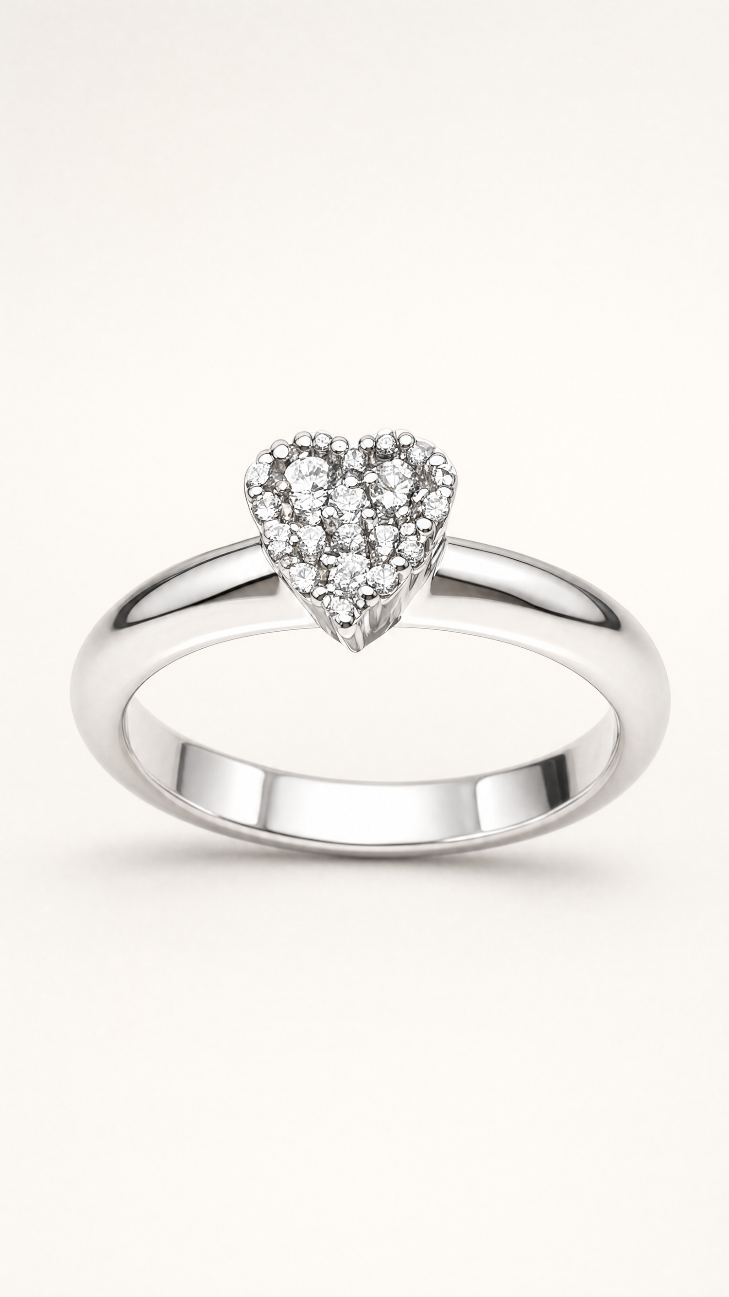 Anello Oro Bianco 750/1000 Cuore Diamanti Salvini |bonini-gioielli