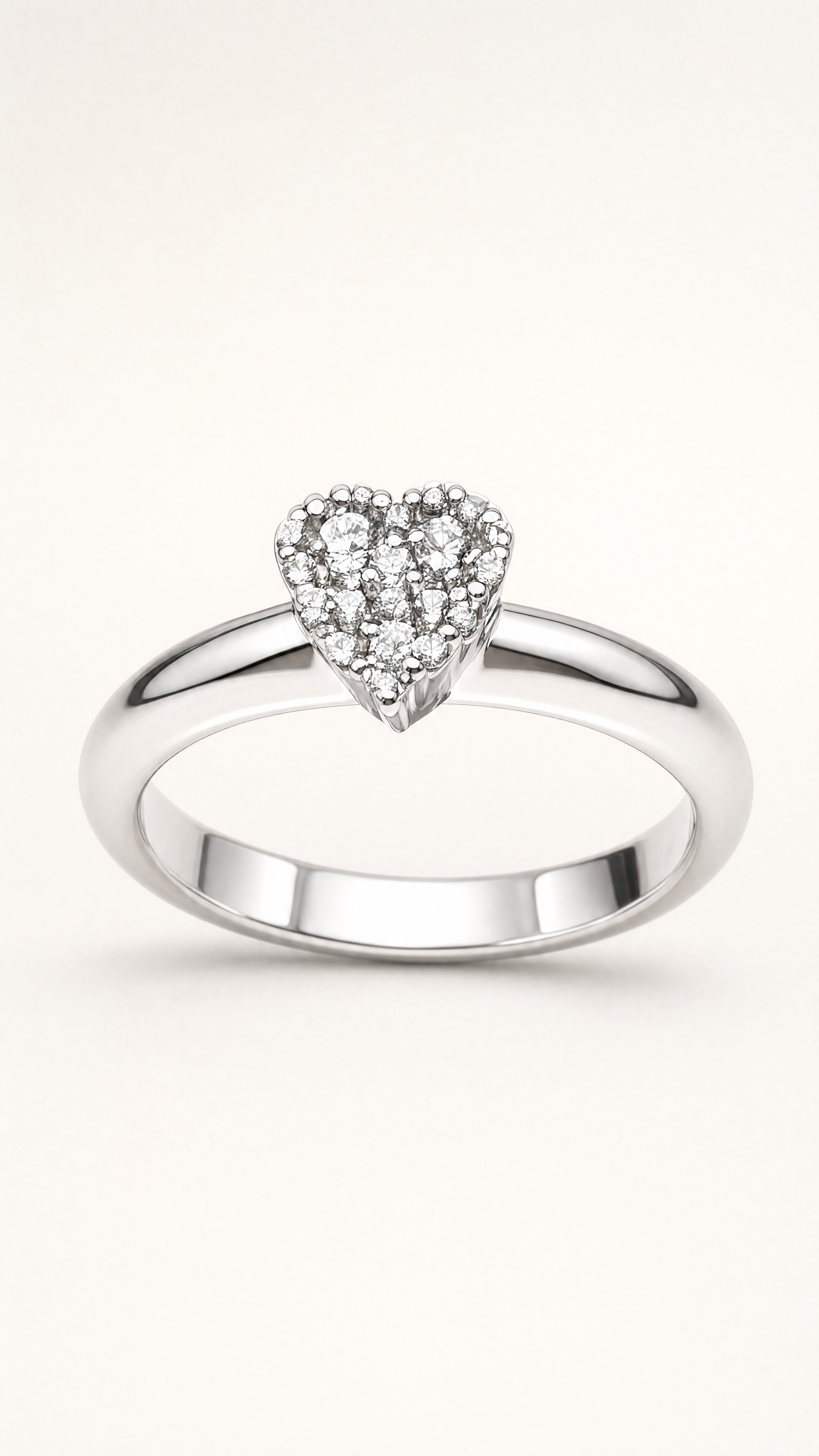 Anello Oro Bianco 750/1000 Cuore Diamanti Salvini |bonini-gioielli