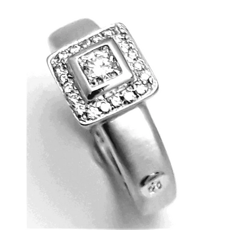 anello oro bianco da fidanzamento ct 0,22 CENTOVENTUNO|bonini-gioielli