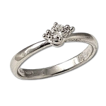 Anello Oro bianco diamante Solitario Bliss |bonini-gioielli