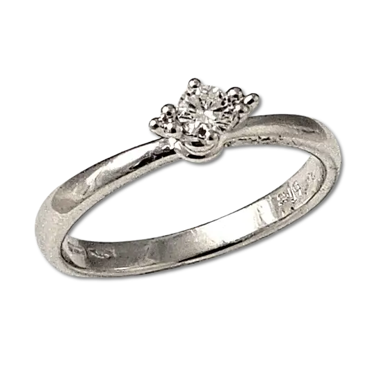 Anello Oro bianco diamante Solitario Bliss |bonini-gioielli