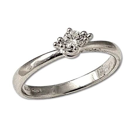 Anello Oro bianco diamante Solitario Bliss |bonini-gioielli