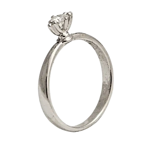 Anello Oro bianco diamante Solitario Bliss |bonini-gioielli
