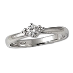 Anello Oro bianco diamante Solitario Bliss | bonini-gioielli