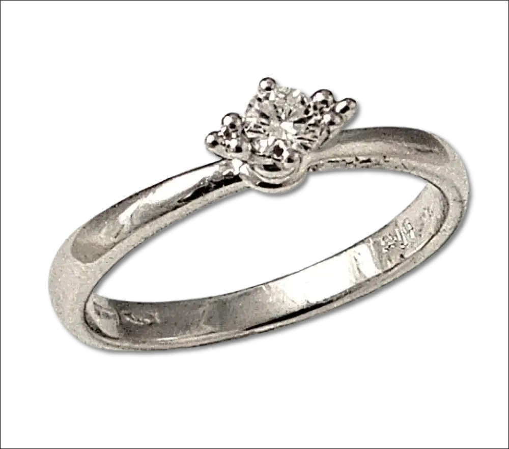 Anello Oro bianco diamante Solitario Bliss |bonini-gioielli