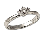 Anello Oro bianco diamante Solitario Bliss |bonini-gioielli