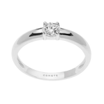 Anello oro bianco diamante COMETE GIOIELLI ANB 2526 con solitaire in argento