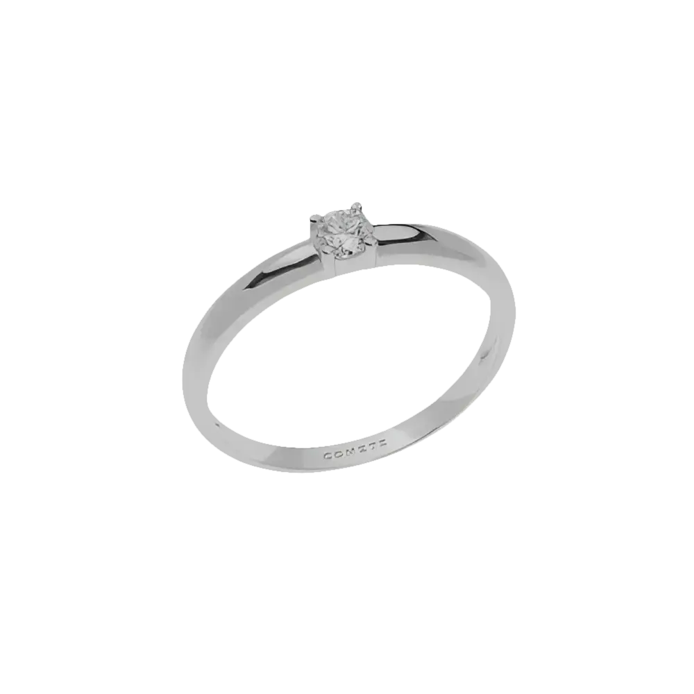 Anello oro bianco con diamante di COMETE GIOIELLI ANB 2526