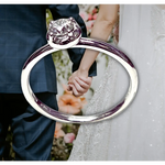 Anello oro bianco diamante solitario ct 0,30 Bliss - Gioielleria Bonini