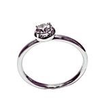 anello oro bianco diamante solitario ct 0,30 Bliss|bonini-gioielli
