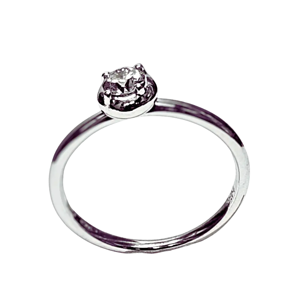 anello oro bianco diamante solitario ct 0,30 Bliss|bonini-gioielli
