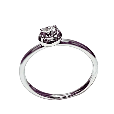 anello oro bianco diamante solitario ct 0,30 Bliss|bonini-gioielli