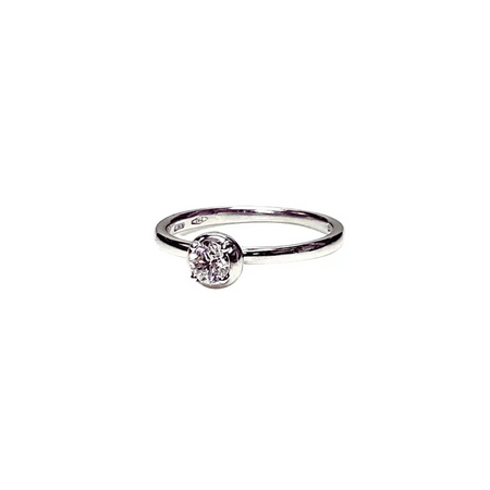 anello oro bianco diamante solitario ct 0,30 Bliss|bonini-gioielli