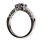 Anello oro bianco diamanti e zaffiri blu CEVA GIOIELLI - Gioielleria Bonini